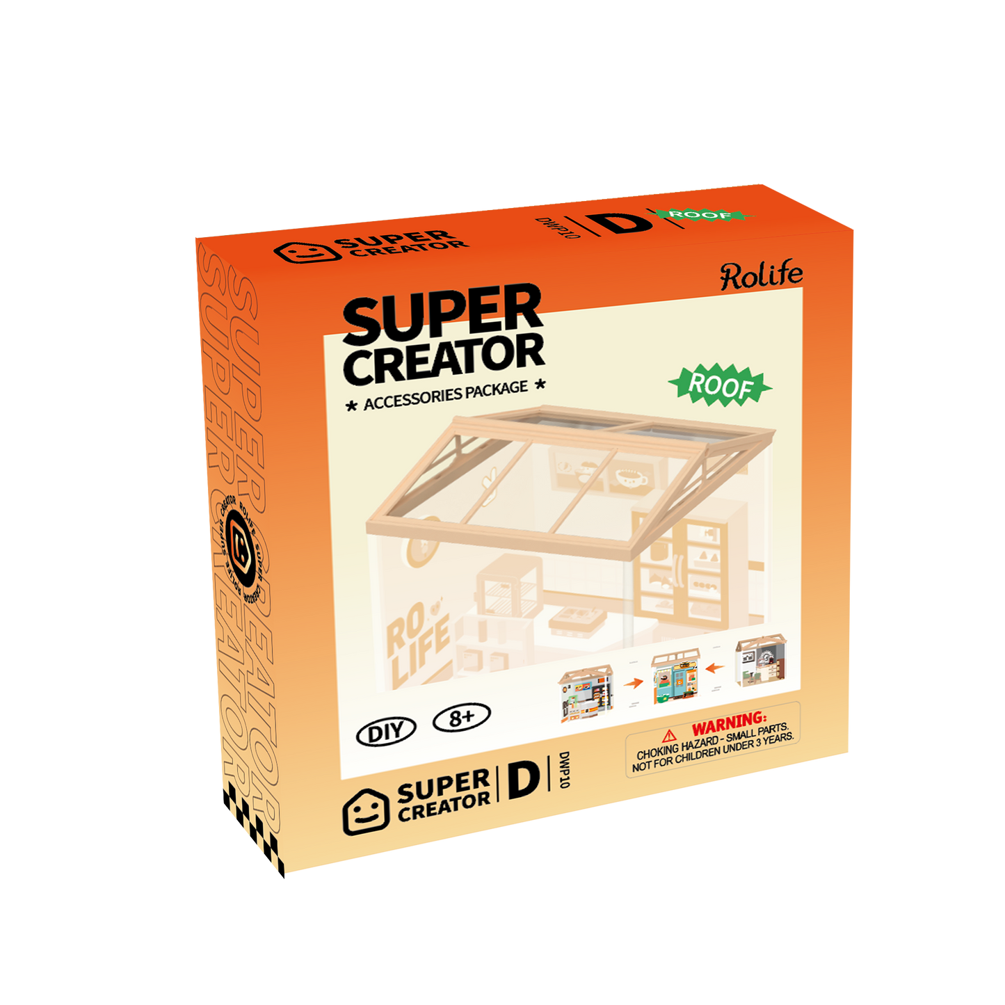 Rolife Dust Cover Roof for Plastic Mini House Building