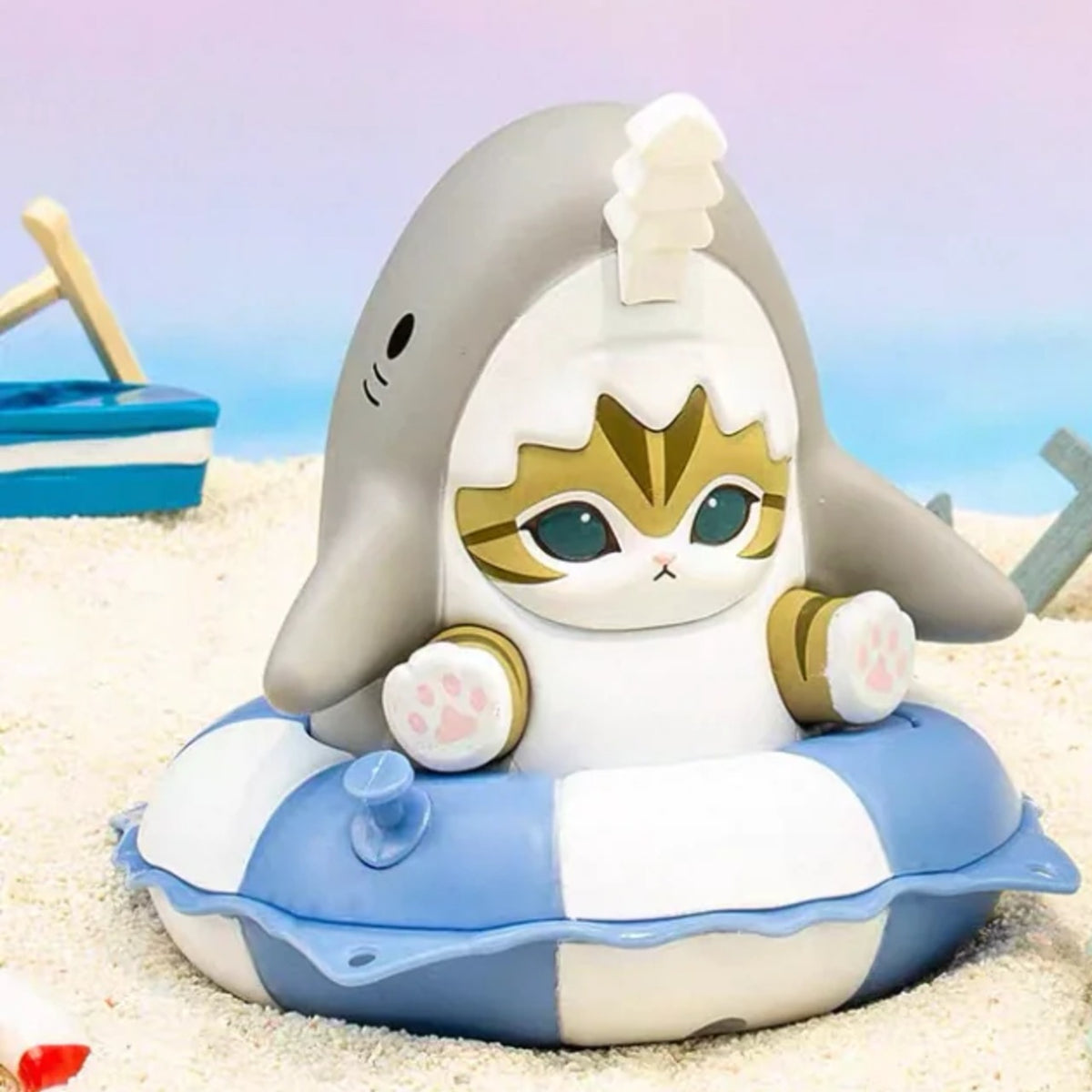 Mofusand Swimming Ring Stamp – Saw Shark Cat