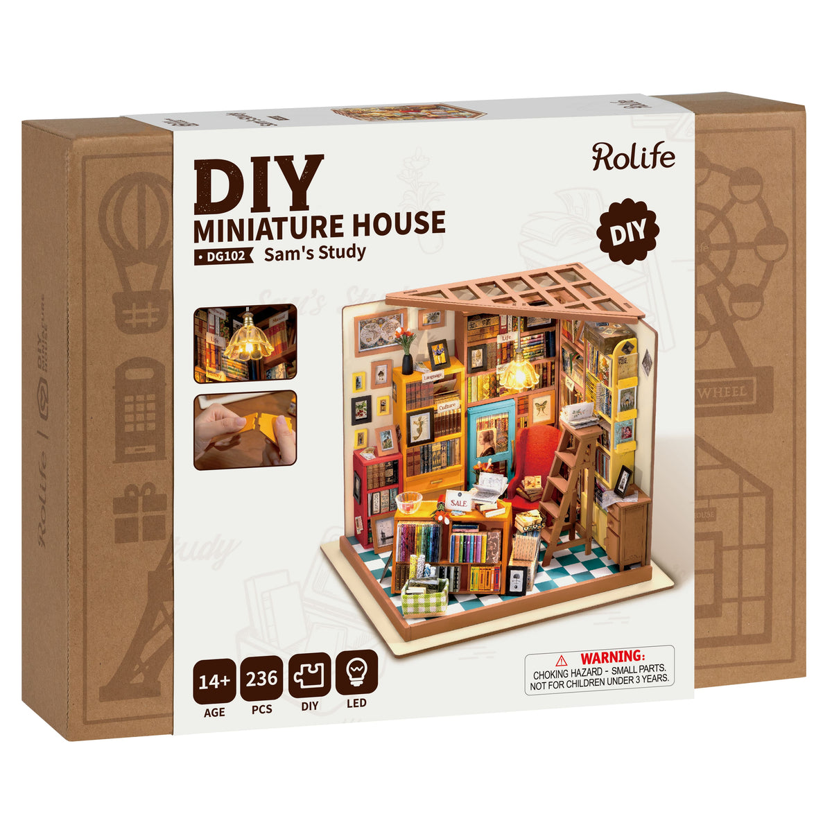 ROBOTIME - Rolife Sam’s Study Library - KICKOMI