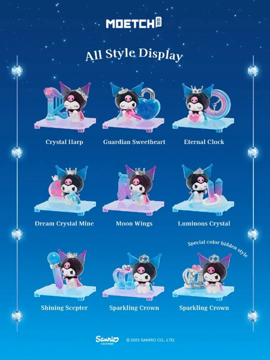 Sanrio - Kuromi Shimmering Crystal Palace Series Mini Box Micro | Blind Box Figurka Kolekcjonerska - KICKOMI