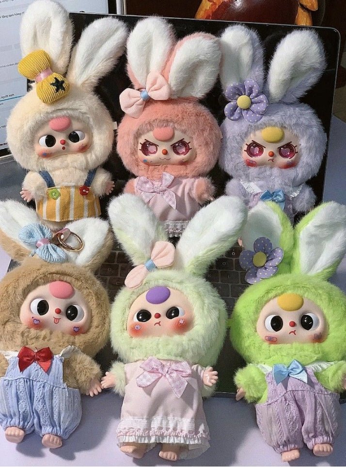 Top Toy - Baby Three Rabbit Macaron Cute Bunny Plush Series | Blind Box Brelok - KICKOMI