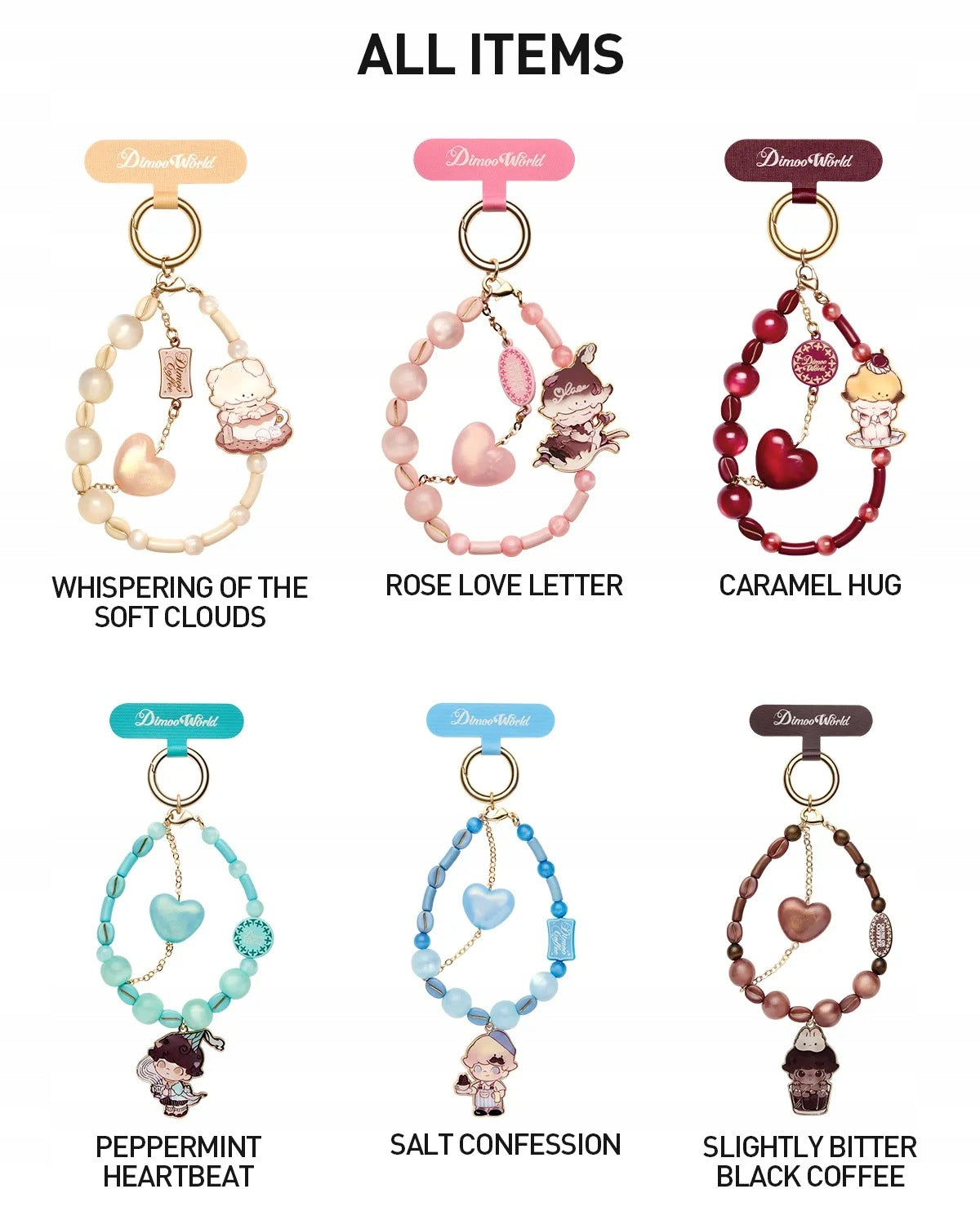 Dimoo Crush on Coffee Phone Charm