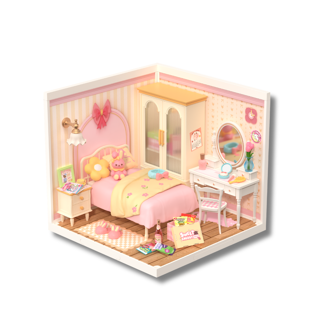 Rolife Lovely Pink Bedroom