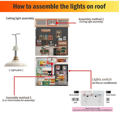Rolife Dust Cover Roof for Plastic Mini House Building