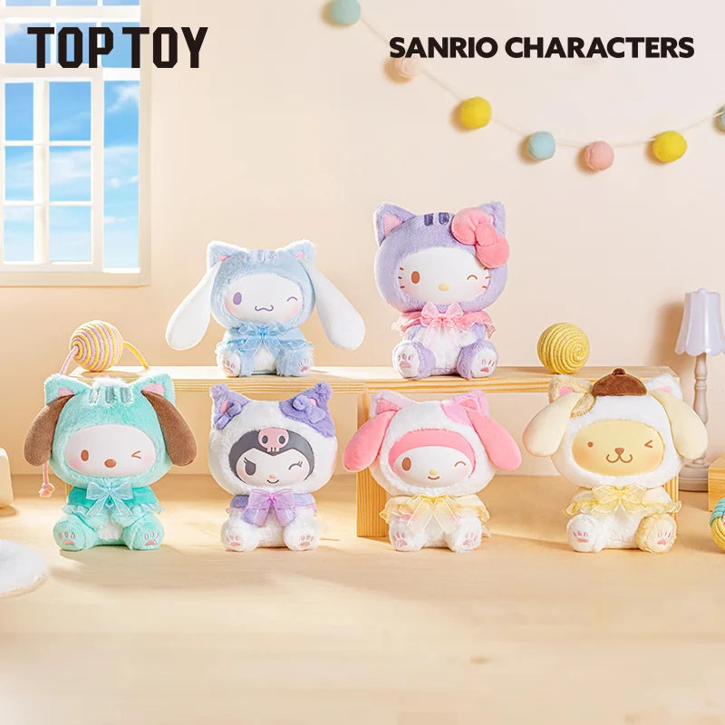 Sanrio Characters Play with Kittens