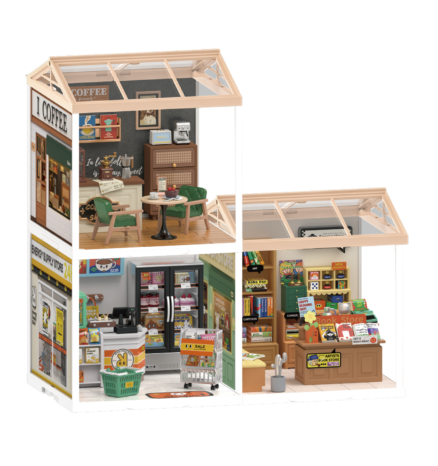 Rolife Dust Cover Roof for Plastic Mini House Building