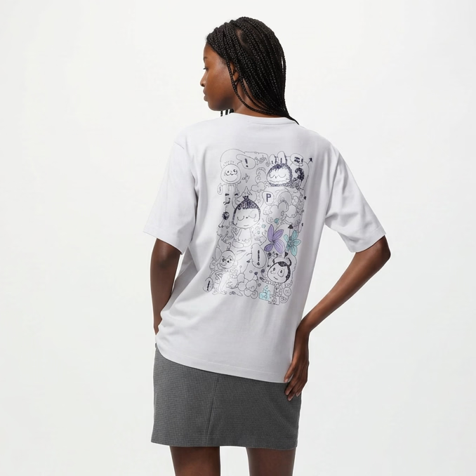 Uniqlo × Pop Mart UT Graphic T-Shirt Zimomo Labubu Grey (XL)