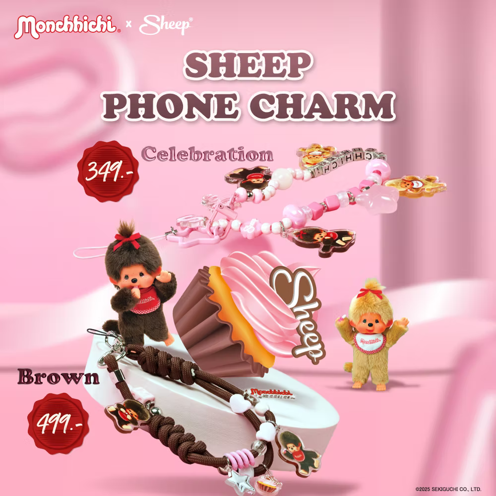 Monchhichi - Monchhichi Sheep Phone Charm The Celebration Limited Edition | Brelok do telefonu - KICKOMI