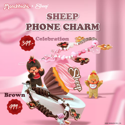 Monchhichi - Monchhichi Sheep Phone Charm The Celebration Limited Edition | Brelok do telefonu - KICKOMI