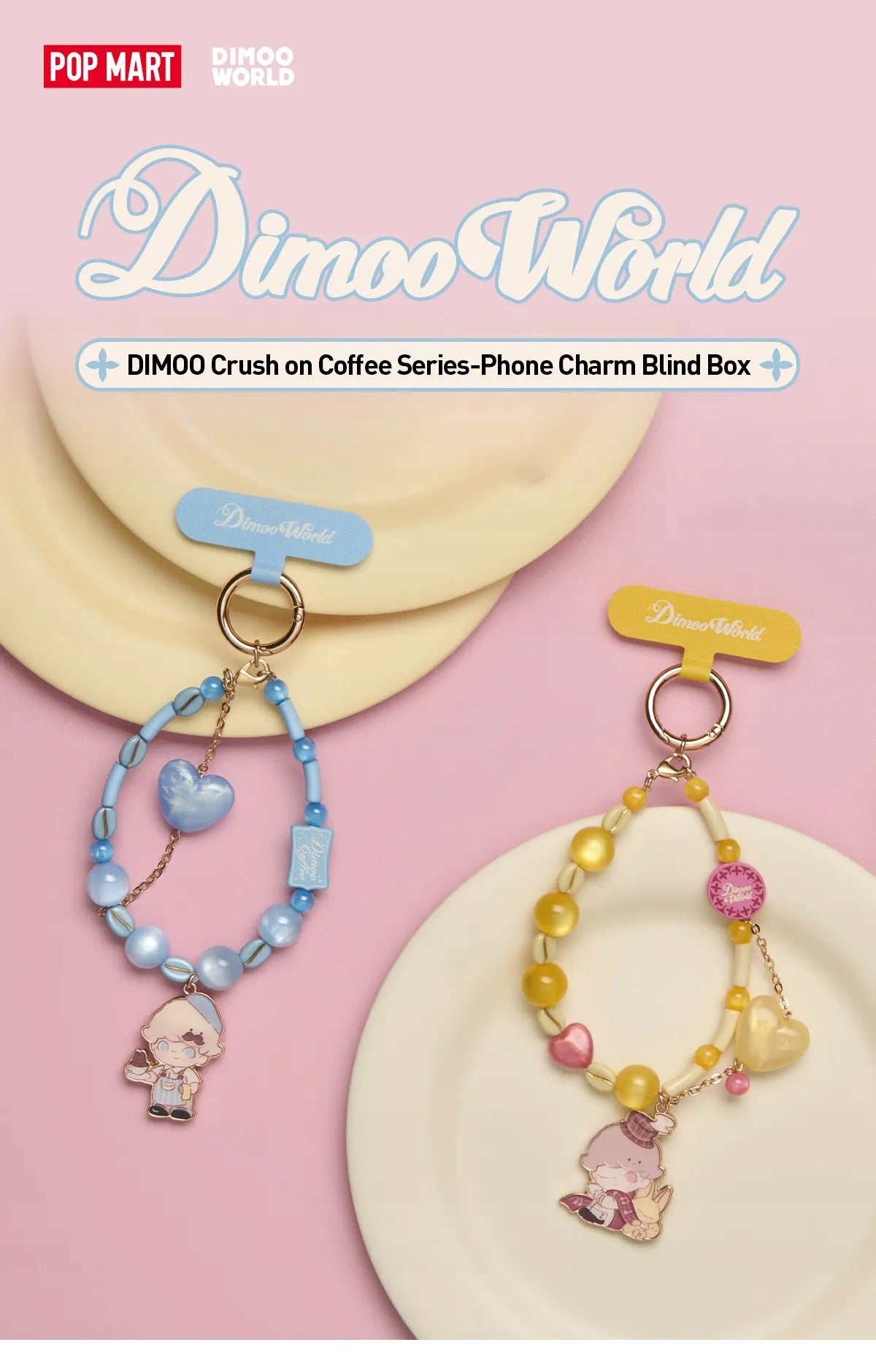 Dimoo Crush on Coffee Phone Charm