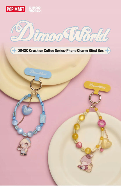 Dimoo Crush on Coffee Phone Charm