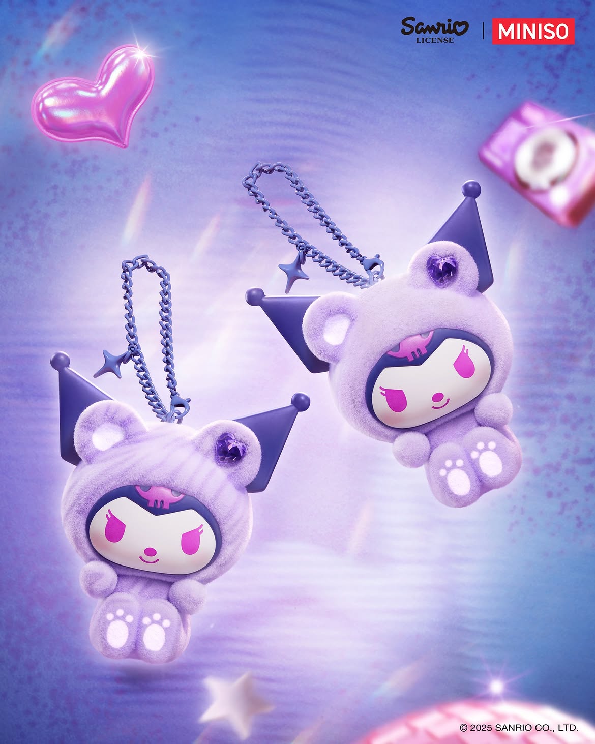 Sanrio Characters Gem Forest Flocked Pendant