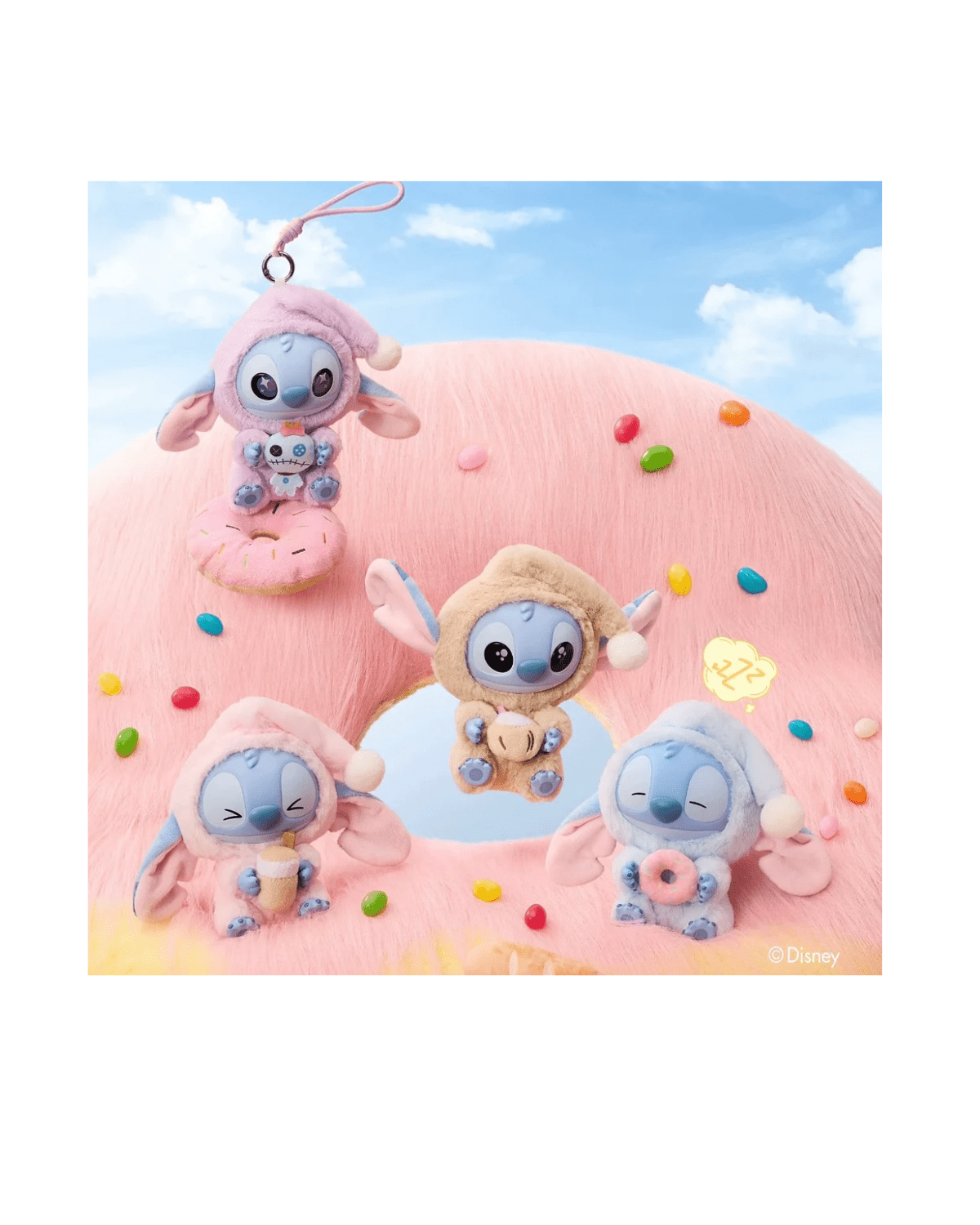 Disney - Disney Stitch Eating Something Before Sleep Plush | Blind Box Brelok - KICKOMI