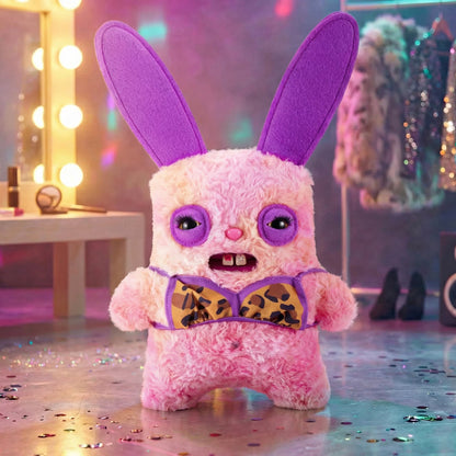 Fuggler Baddies Rabid Rabbit – różowy pluszak z fioletowymi uszami