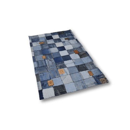 JAVO - Dywan Patchworkowy Jeans - KICKOMI
