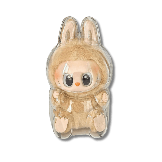 KICKOMI - Pudełko ochronne na figurki LABUBU – przezroczysta osłonka przeciwkurzowa etui (Have a Seat) - KICKOMI