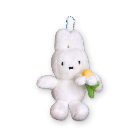 Miffy biały królik z kwiatem