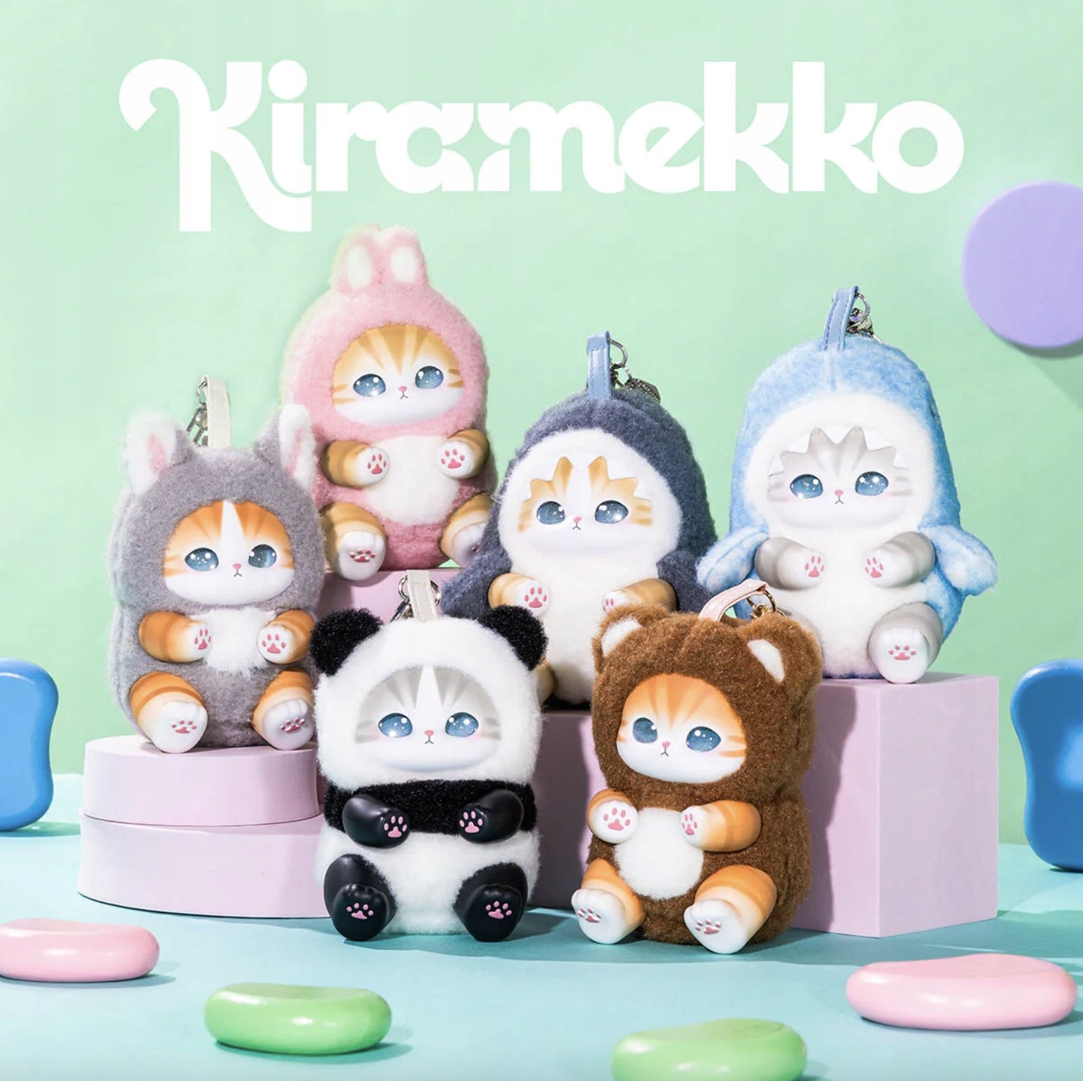 Mofusand - Mofusand Kiramekko Fluffy Kittens Series Vinyl Plush | Blind Box Brelok - KICKOMI