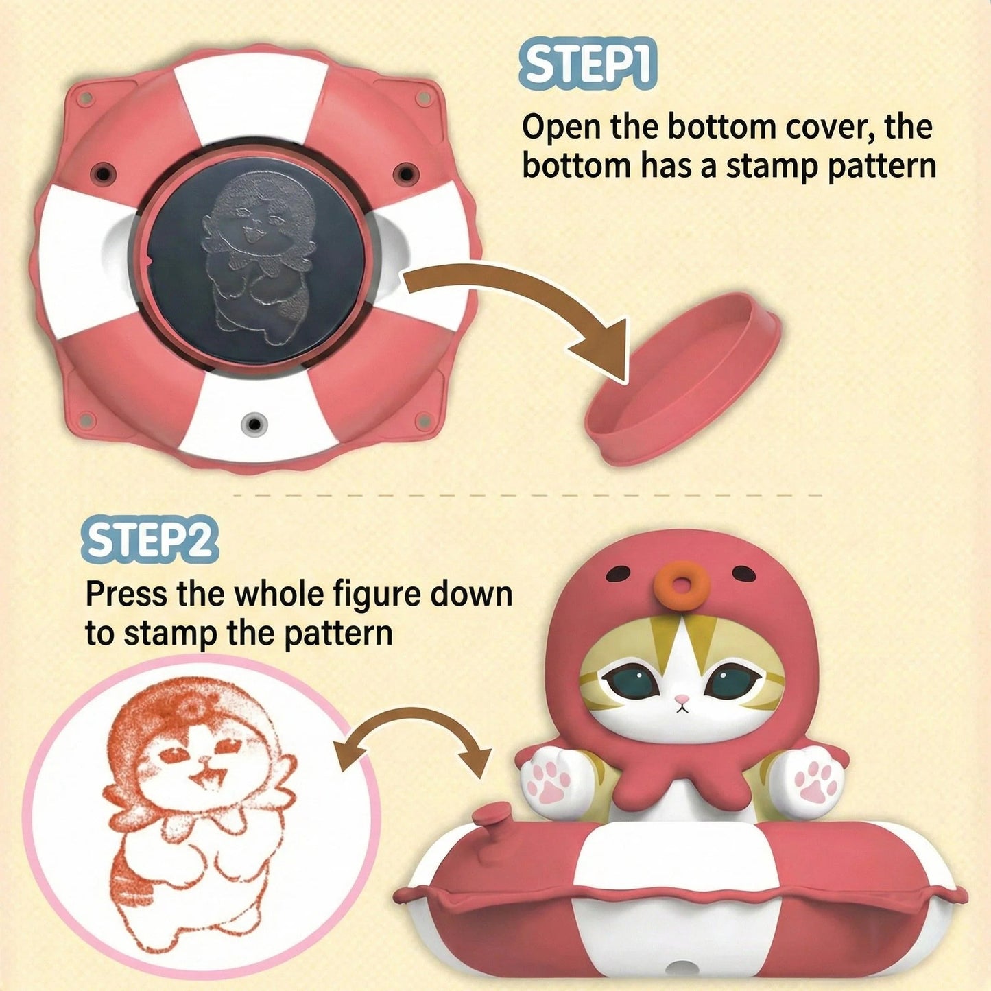 Mofusand - Mofusand Swimming Ring Stamp - KICKOMI