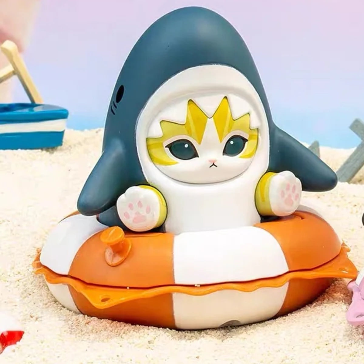 Mofusand Swimming Ring Stamp – Shark Cat