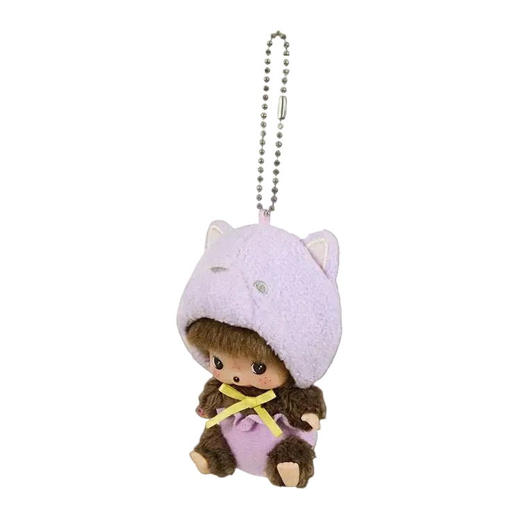 Monchhichi - Monchhichi Babychichi Cat fioletowy | Brelok - KICKOMI