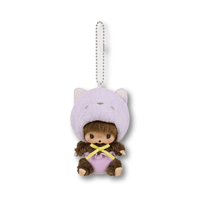 Monchhichi - Monchhichi Babychichi Cat fioletowy | Brelok - KICKOMI