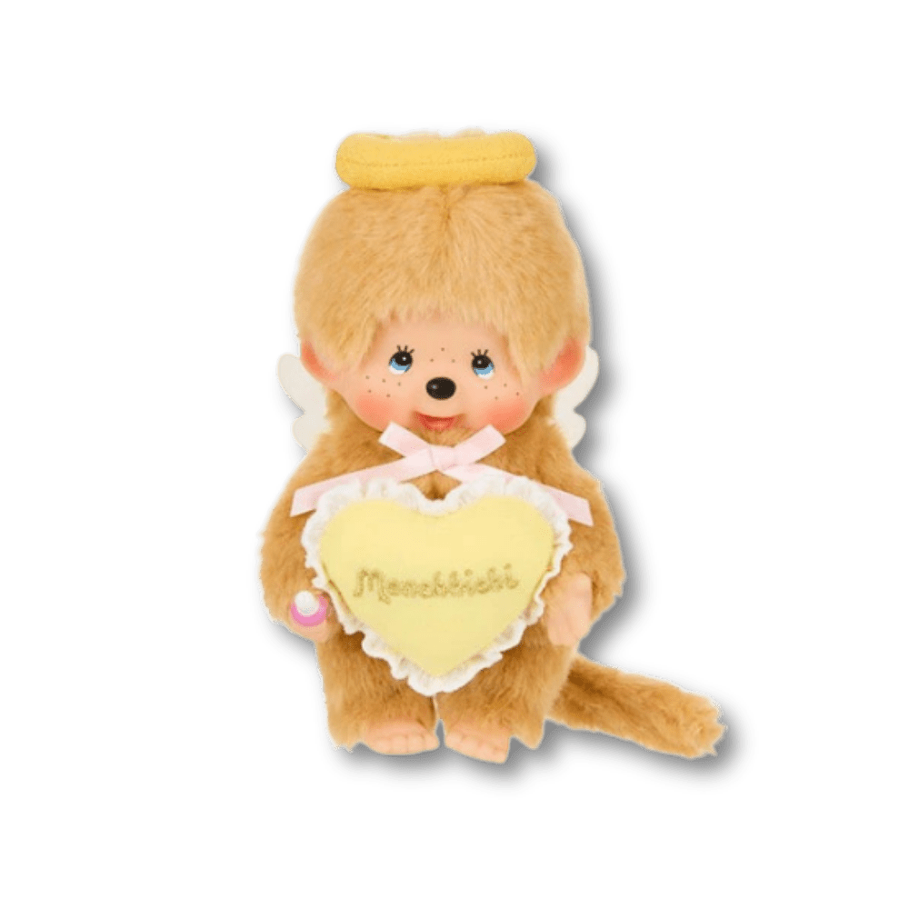 Monchhichi - Monchhichi Love Happy Angel S Boy | Maskotka 18cm - KICKOMI