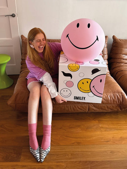 Mr Maria - Lampa Smiley XL PINK | 40cm - KICKOMI