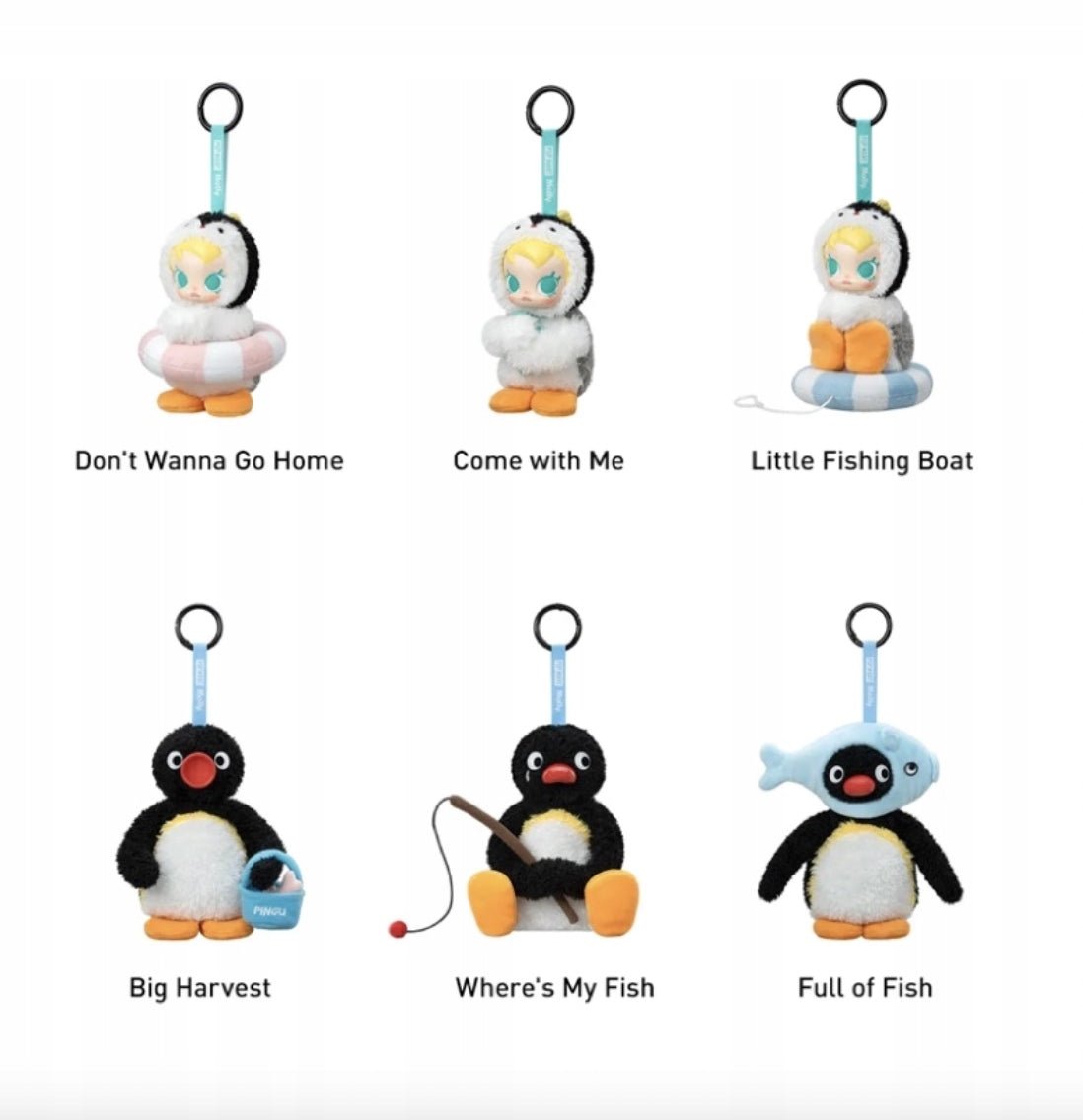 POP MART - Baby Molly x Pingu Vinyl Plush Pendant | Blind Box Brelok - KICKOMI