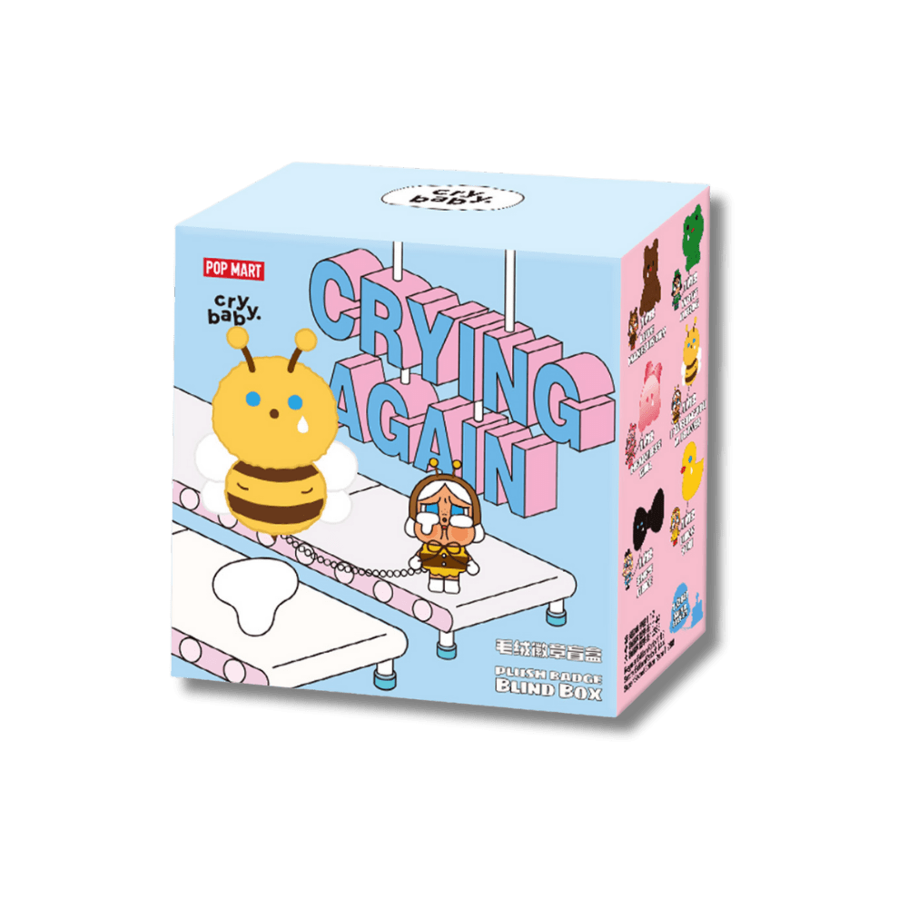 POP MART - CRYBABY Crying Again Series - Plush Badge | Blind Box Broszka - KICKOMI