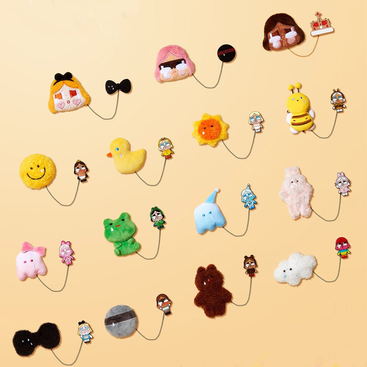 POP MART - CRYBABY Crying Again Series - Plush Badge | Blind Box Broszka - KICKOMI