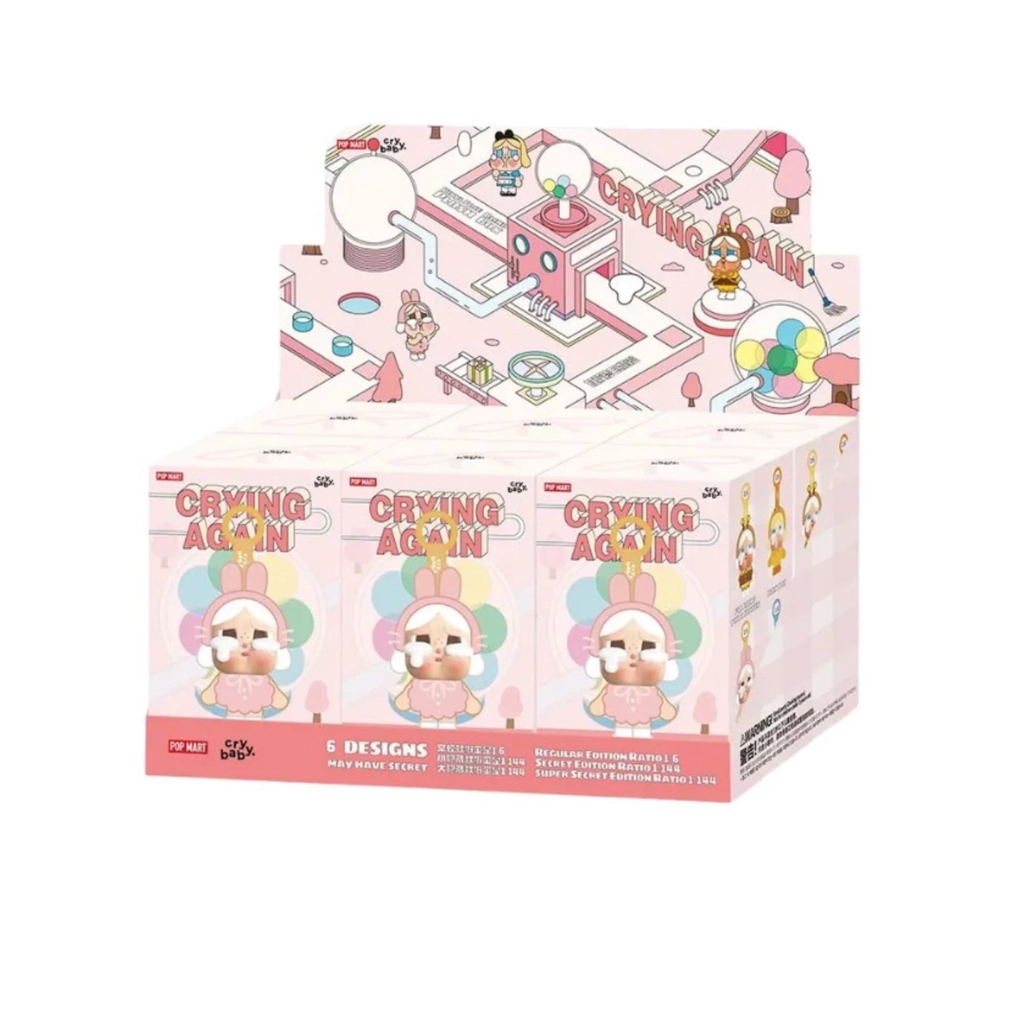 POP MART - CRYBABY Crying Again Vinyl Face | Blind Box Brelok - KICKOMI