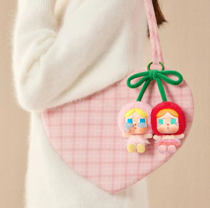 POP MART - CRYBABY Crying For Love Vinyl Plush Hanging Card (Love You Cherry Much) | Brelok - KICKOMI