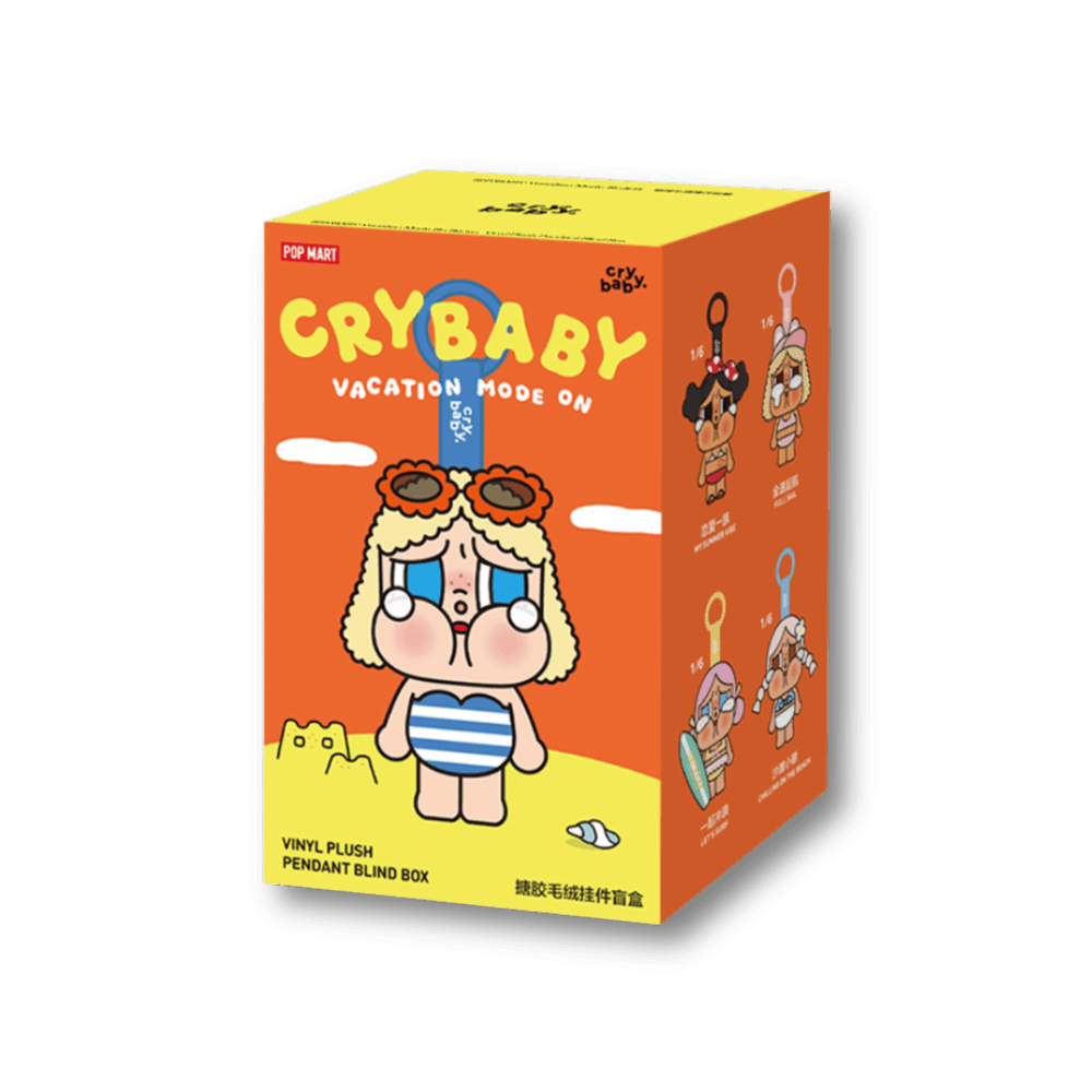 POP MART - CRYBABY Vacation Mode On Series Vinyl Plush Pendant | Blind Box Brelok - KICKOMI