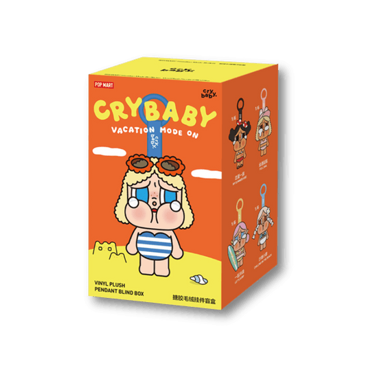 POP MART - CRYBABY Vacation Mode On Series Vinyl Plush Pendant | Blind Box Brelok - KICKOMI