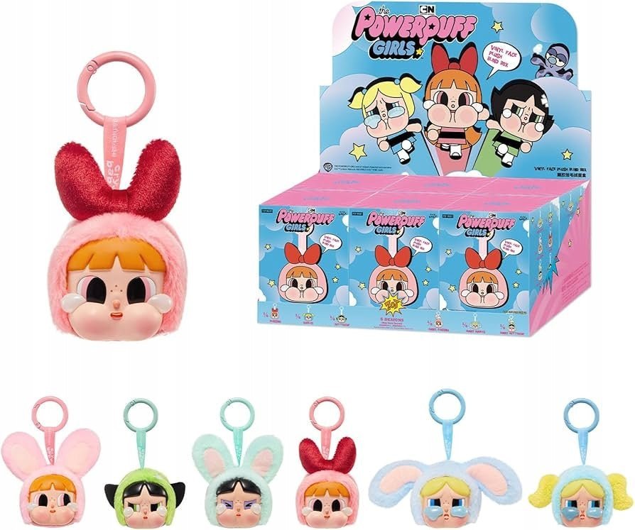 POP MART - Crybaby x Powerpuff Girls Series (BLOSSOM) | Vinyl Face Box Brelok - KICKOMI
