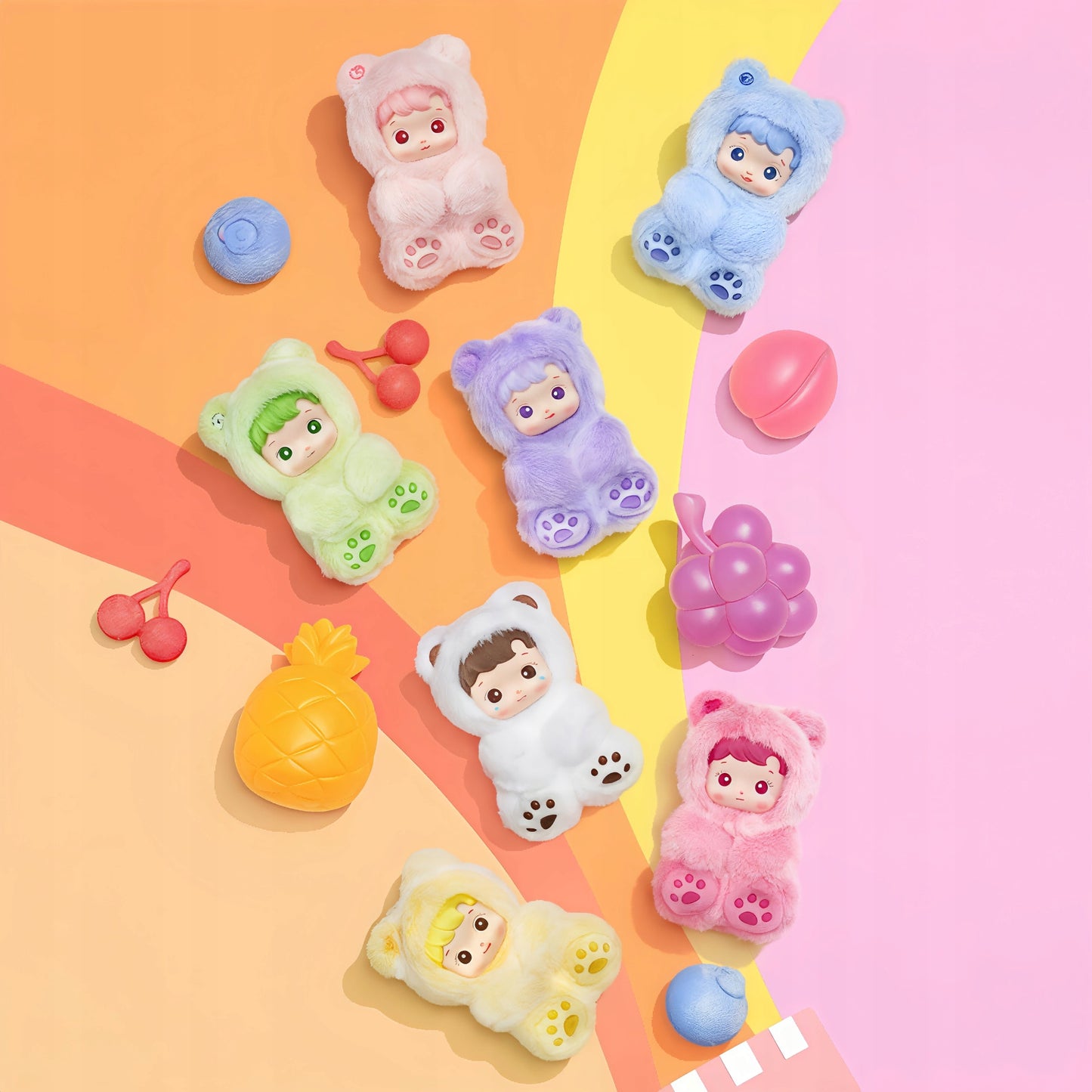 POP MART - HACIPUPU Gummy Bear Series Vinyl Plush Pendant | Blind Box Brelok - KICKOMI