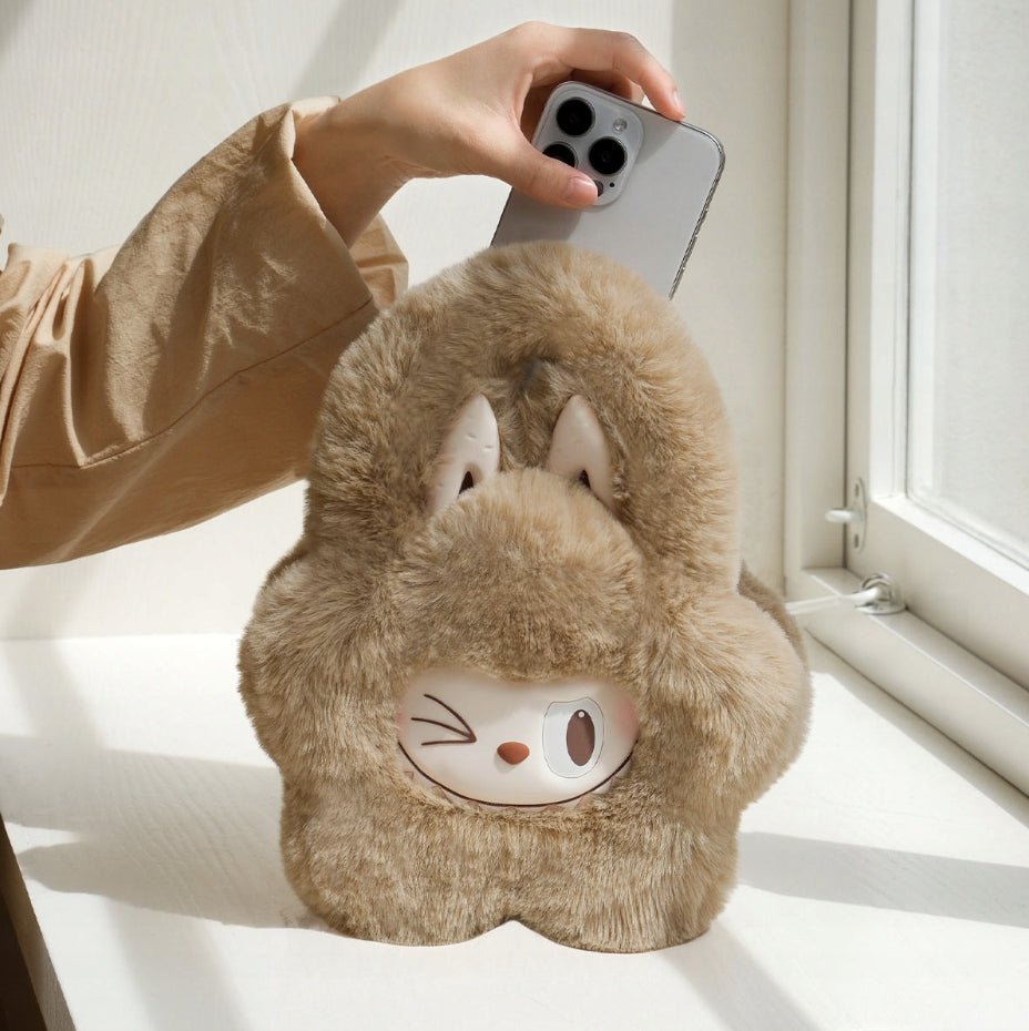 POP MART - Labubu THE MONSTERS Plush Flower Bag Brown | Torebka - KICKOMI