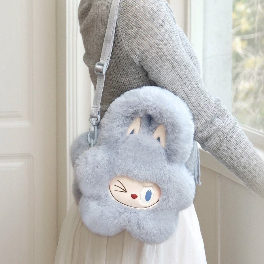 POP MART - Labubu THE MONSTERS Plush Flower Bag Brown | Torebka - KICKOMI