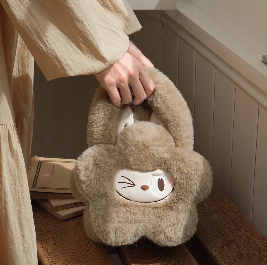 POP MART - Labubu THE MONSTERS Plush Flower Bag Brown | Torebka - KICKOMI