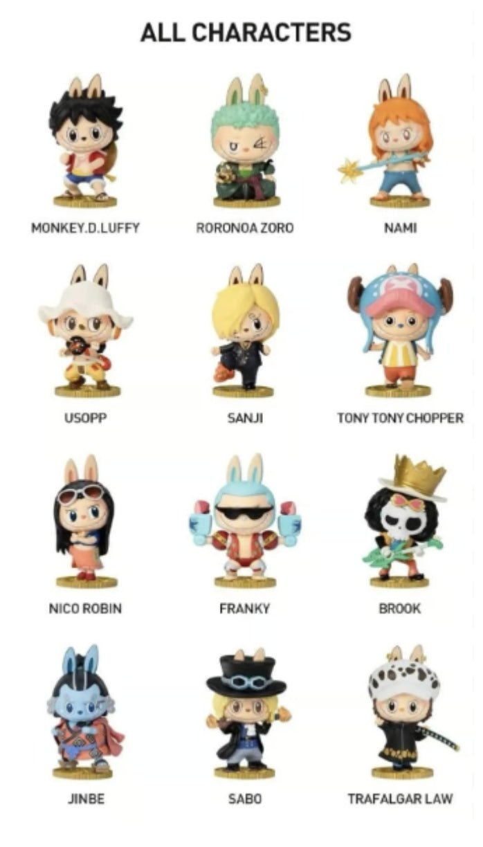 POP MART - Labubu THE MONSTERS x One Piece | Blind Box Figurka Kolekcjonerska - KICKOMI