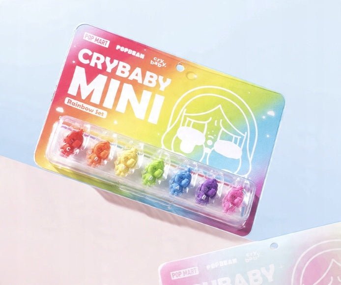 POP MART - POP BEAN CRYBABY MINI FIGURE Rainbow set | Blind Box Figurki Kolekcjonerske - KICKOMI