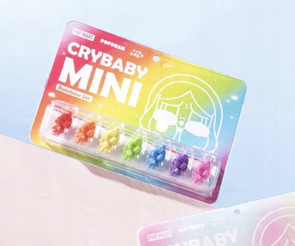 POP MART - POP BEAN CRYBABY MINI FIGURE Rainbow set | Blind Box Figurki Kolekcjonerske - KICKOMI