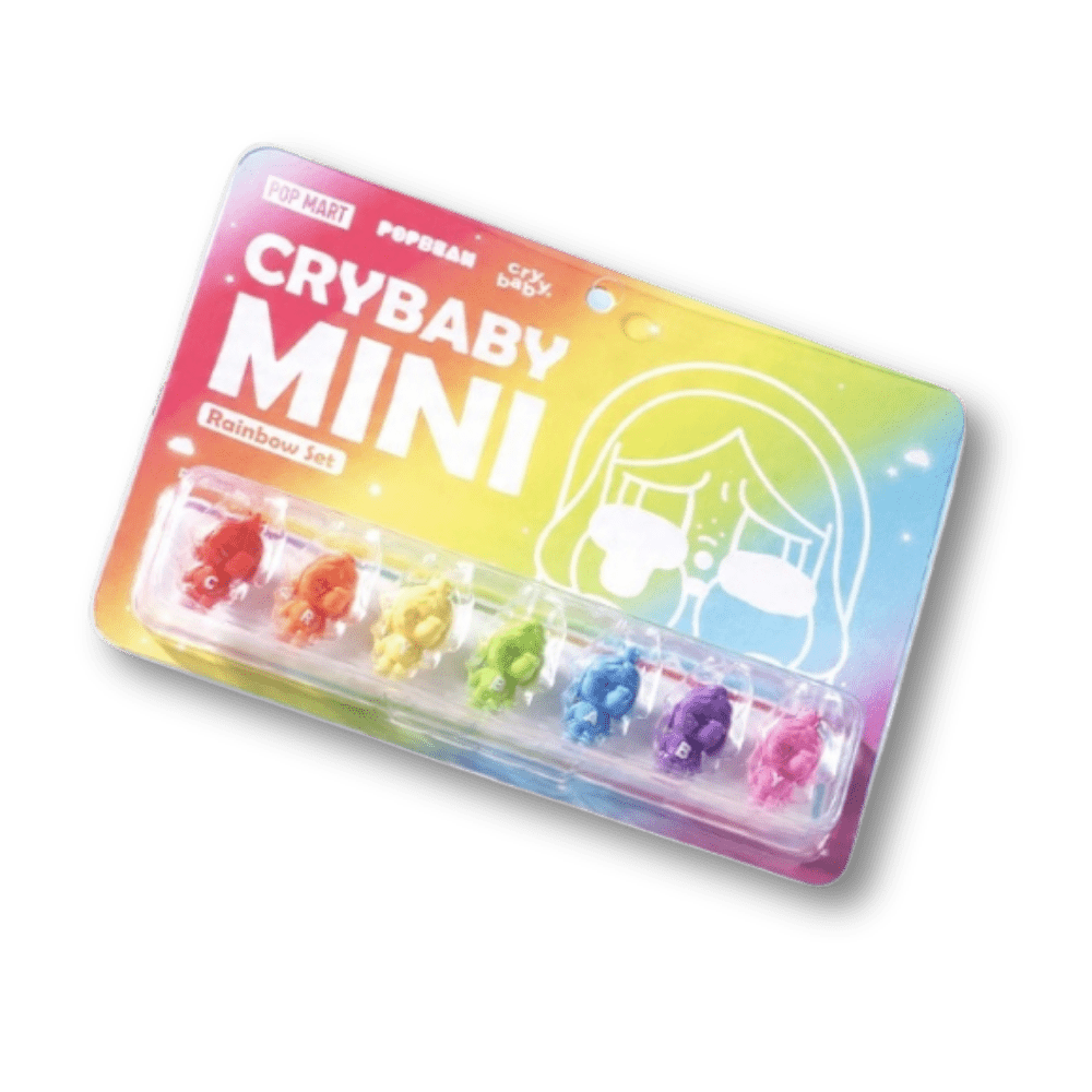 POP MART - POP BEAN CRYBABY MINI FIGURE Rainbow set | Blind Box Figurki Kolekcjonerske - KICKOMI