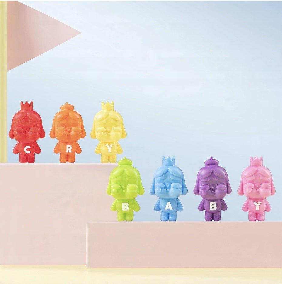 POP MART - POP BEAN CRYBABY MINI FIGURE Rainbow set | Blind Box Figurki Kolekcjonerske - KICKOMI