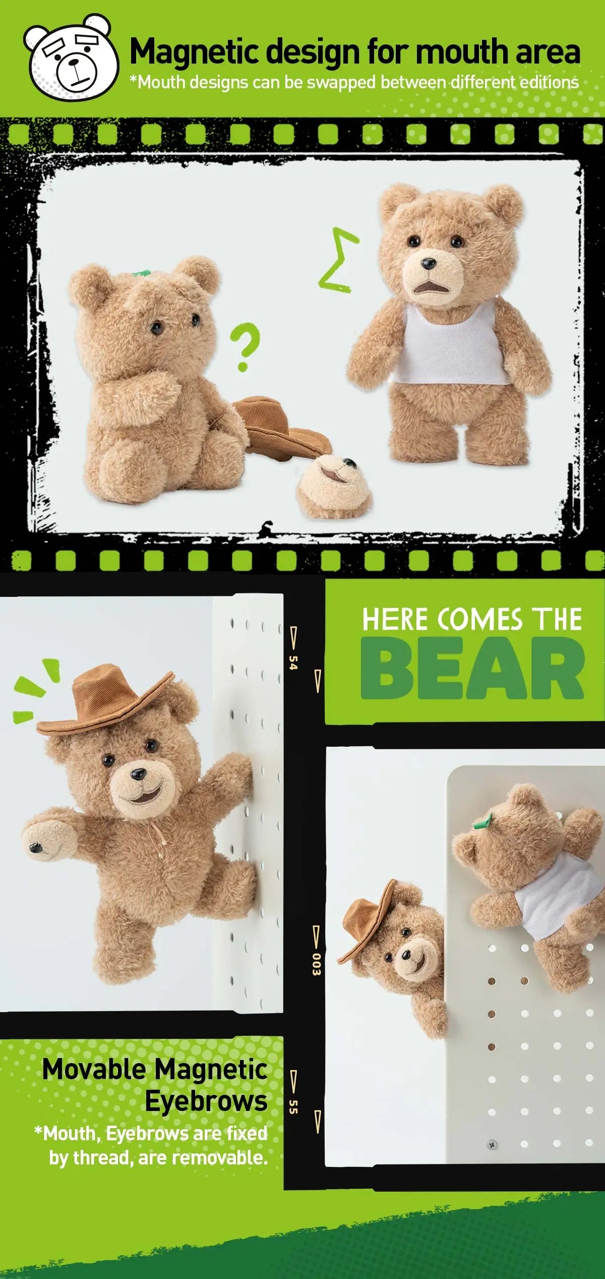 POP MART - Ted2 Teddy Bear Action - KICKOMI