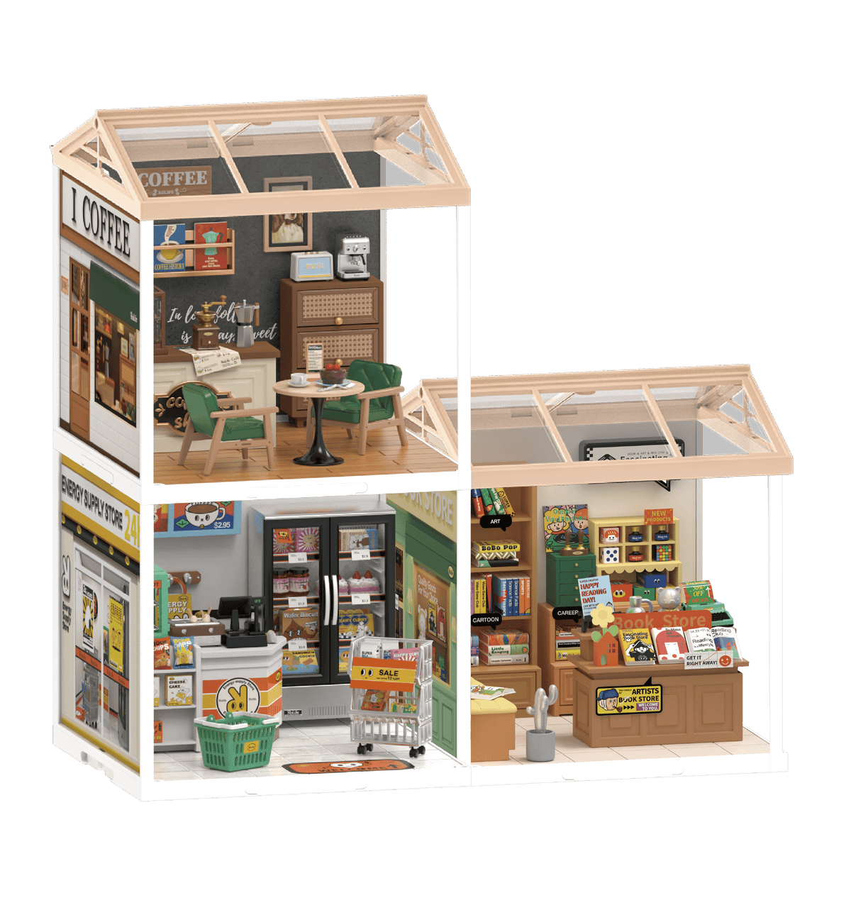ROBOTIME - Rolife Dust Cover Roof for Plastic Mini House Building - KICKOMI