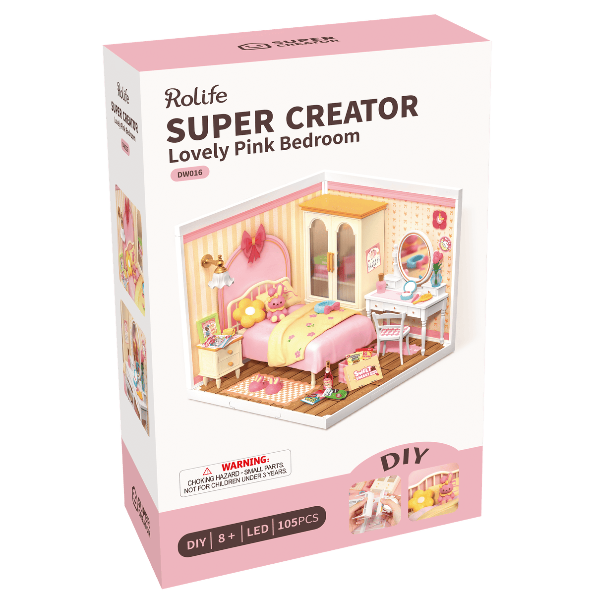 ROBOTIME - Rolife Lovely Pink Bedroom - KICKOMI