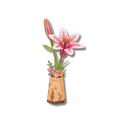 ROBOTIME - Rowood Pink Lily Różowa Lilia - KICKOMI