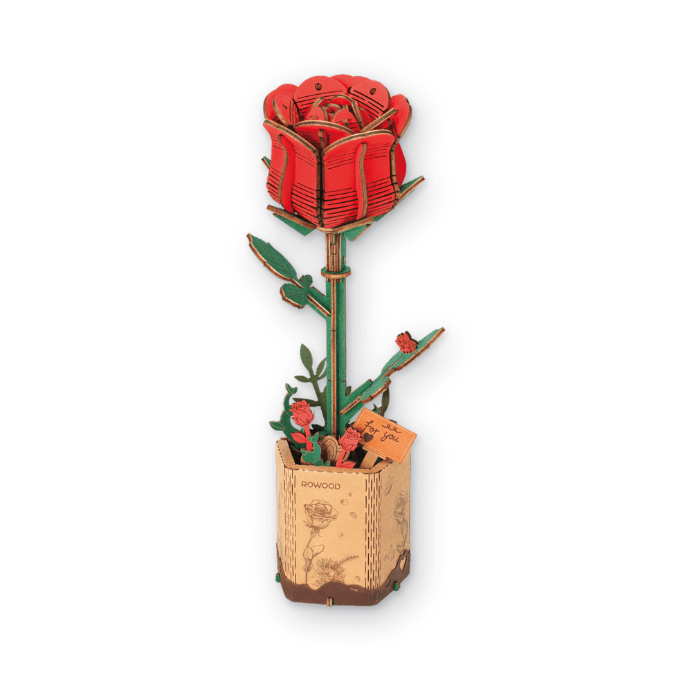 ROBOTIME - Rowood Red Rose Czerwona Róża - KICKOMI